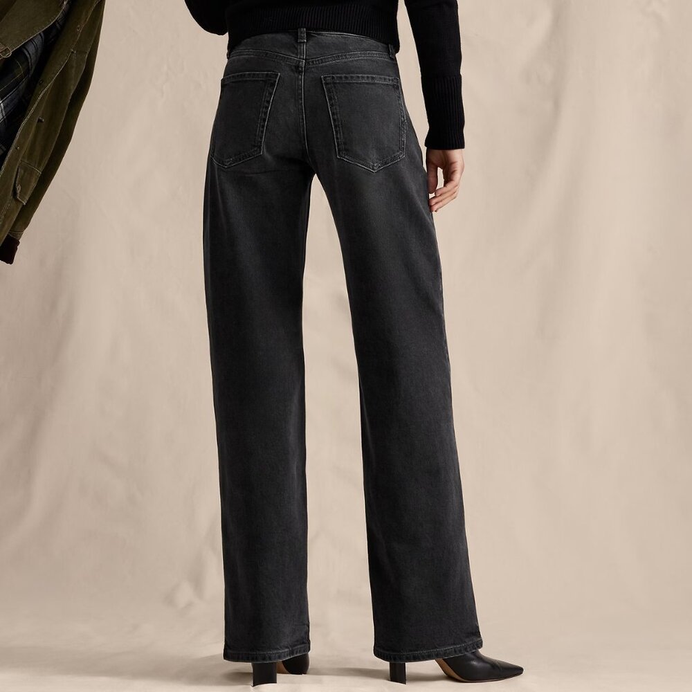 NWOT Banana Republic Mid-Rise 90s Loose Jean, Washed Black, Size 25 - Picture 2 of 5